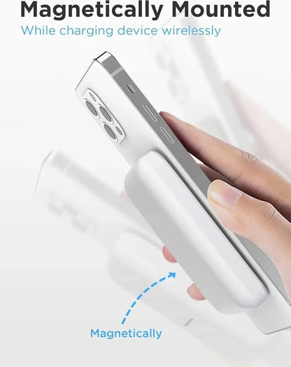 Magnetic Wireless Power Bank | Snap-On Charger for iPhone | Fast Charging | 10000mAh Power Boost