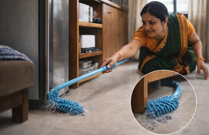 Extendable Telescopic Rod, Foldable Microfiber Cleaning Duster, Flexible Bendable Mop Head, Quick and Easy Cleaning-Home, Kitchen, Car, Ceiling, Office