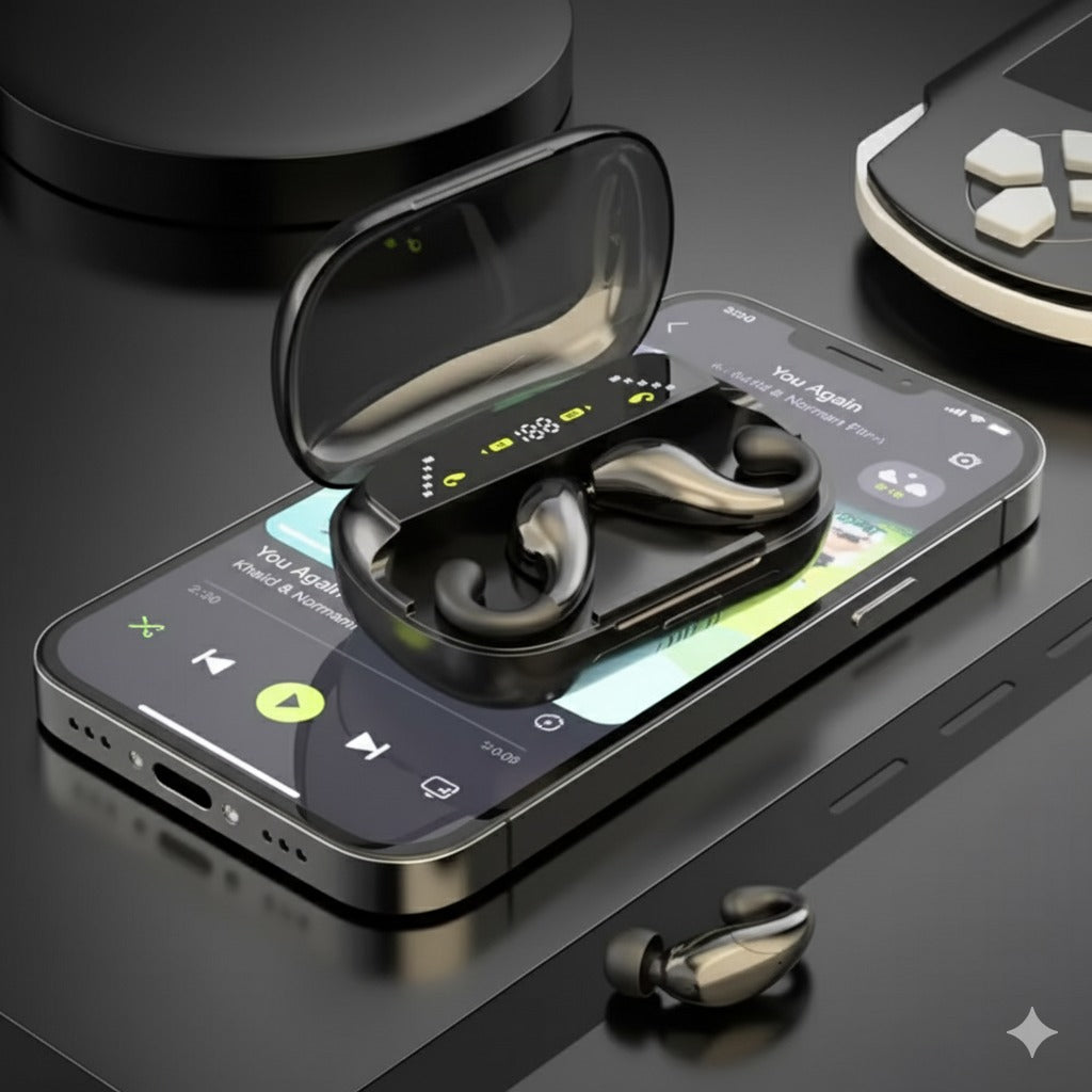 Wireless Bluetooth Smart Display Deep Bass Earbuds