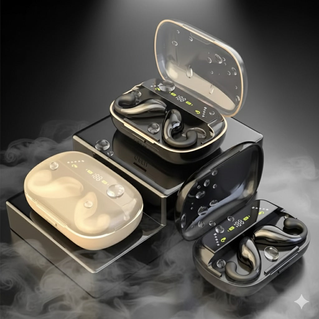 Wireless Bluetooth Smart Display Deep Bass Earbuds