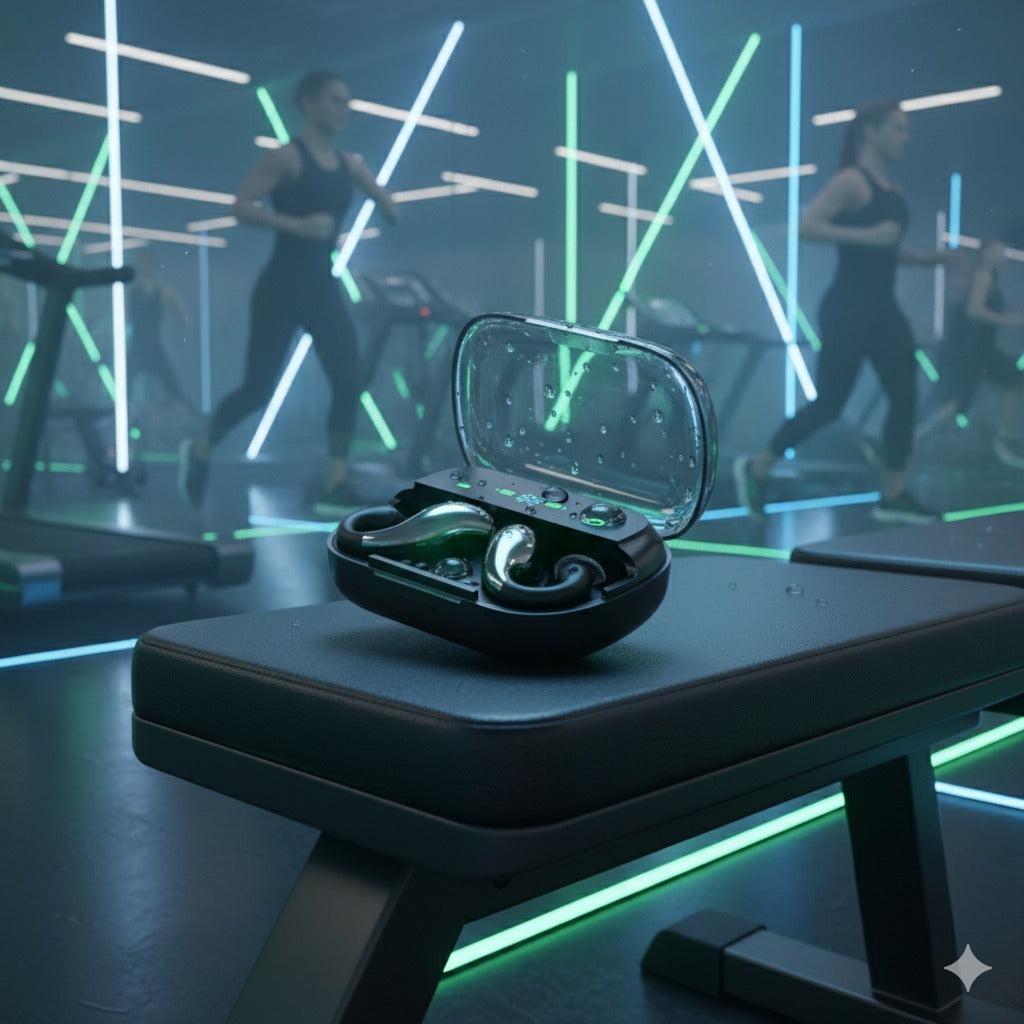 Wireless Bluetooth Smart Display Deep Bass Earbuds